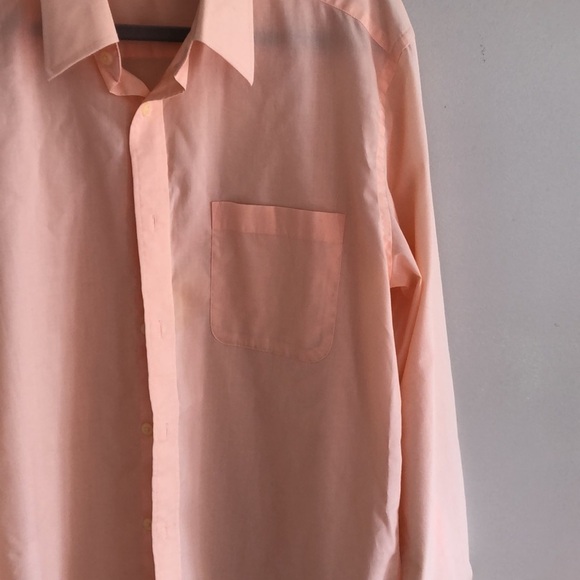 Men’s pastel  Orange Size L button up Shirt - Picture 4 of 8